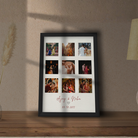 Personalized 9-Photo Grid Couple Frame | Custom Wedding & Anniversary Story Collage custom Premium Wall Art Canvas by MeriDeewar