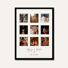 Personalized 9-Photo Grid Couple Frame | Custom Wedding & Anniversary Story Collage custom Premium Wall Art Canvas by MeriDeewar
