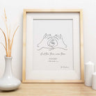 Personalized "And Then There Were Three" Line Art Frame | Custom Minimalist Family Decor custom Premium Wall Art Canvas by MeriDeewar