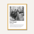Personalized Best Friend Dictionary Definition Photo Frame | Custom Friendship Art custom Premium Wall Art Canvas by MeriDeewar