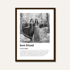 Personalized Best Friend Dictionary Definition Photo Frame | Custom Friendship Art custom Premium Wall Art Canvas by MeriDeewar