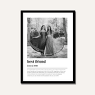 Personalized Best Friend Dictionary Definition Photo Frame | Custom Friendship Art custom Premium Wall Art Canvas by MeriDeewar