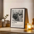 Personalized Best Friend Dictionary Definition Photo Frame | Custom Friendship Art custom Premium Wall Art Canvas by MeriDeewar