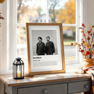 Personalized Brother Dictionary Definition Photo Frame | Custom Sibling Art custom Premium Wall Art Canvas by MeriDeewar