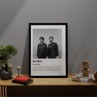 Personalized Brother Dictionary Definition Photo Frame | Custom Sibling Art custom Premium Wall Art Canvas by MeriDeewar