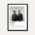Personalized Brother Dictionary Definition Photo Frame | Custom Sibling Art custom Premium Wall Art Canvas by MeriDeewar