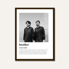 Personalized Brother Dictionary Definition Photo Frame | Custom Sibling Art custom Premium Wall Art Canvas by MeriDeewar