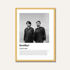 Personalized Brother Dictionary Definition Photo Frame | Custom Sibling Art custom Premium Wall Art Canvas by MeriDeewar