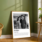 Personalized Brother Dictionary Definition Photo Frame | Custom Sibling Art custom Premium Wall Art Canvas by MeriDeewar