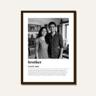 Personalized Brother Dictionary Definition Photo Frame | Custom Sibling Art custom Premium Wall Art Canvas by MeriDeewar