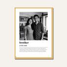 Personalized Brother Dictionary Definition Photo Frame | Custom Sibling Art custom Premium Wall Art Canvas by MeriDeewar