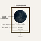 Personalized Custom Star Map Poster | "The Night You Were Born" Night Sky Art custom Premium Wall Art Canvas by MeriDeewar