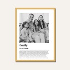 Personalized Family Dictionary Definition Photo Frame | Custom Meaning Wall Art custom Premium Wall Art Canvas by MeriDeewar