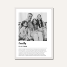 Personalized Family Dictionary Definition Photo Frame | Custom Meaning Wall Art custom Premium Wall Art Canvas by MeriDeewar