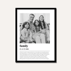 Personalized Family Dictionary Definition Photo Frame | Custom Meaning Wall Art custom Premium Wall Art Canvas by MeriDeewar