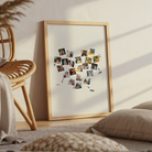 Personalized "Heart Full of Memories" Polaroid Collage Frame custom Premium Wall Art Canvas by MeriDeewar