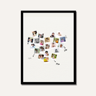 Personalized "Heart Full of Memories" Polaroid Collage Frame custom Premium Wall Art Canvas by MeriDeewar