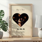 Personalized Heart Silhouette Couple Photo Frame | Custom Wedding & Anniversary Art custom Premium Wall Art Canvas by MeriDeewar