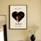 Personalized Heart Silhouette Couple Photo Frame | Custom Wedding & Anniversary Art custom Premium Wall Art Canvas by MeriDeewar