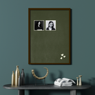 Personalized Minimalist Two-Photo Frame | Custom Olive Green Couple Art custom Premium Wall Art Canvas by MeriDeewar