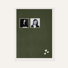 Personalized Minimalist Two-Photo Frame | Custom Olive Green Couple Art custom Premium Wall Art Canvas by MeriDeewar