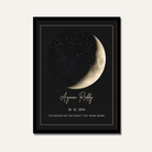 Personalized Moon Phase "Night You Were Born" Frame | Custom Celestial Art custom Premium Wall Art Canvas by MeriDeewar