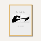 Personalized "Our Favorite Story" Split-Photo Frame | Custom Engagement & Wedding Art custom Premium Wall Art Canvas by MeriDeewar