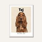 Personalized Pet Portrait Photo Frame | Custom Minimalist Pet Art custom Premium Wall Art Canvas by MeriDeewar