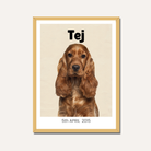 Personalized Pet Portrait Photo Frame | Custom Minimalist Pet Art custom Premium Wall Art Canvas by MeriDeewar