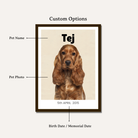 Personalized Pet Portrait Photo Frame | Custom Minimalist Pet Art custom Premium Wall Art Canvas by MeriDeewar