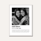 Personalized "Soul Sisters" Dictionary Definition Photo Frame | Custom sister Art custom Premium Wall Art Canvas by MeriDeewar