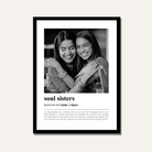 Personalized "Soul Sisters" Dictionary Definition Photo Frame | Custom sister Art custom Premium Wall Art Canvas by MeriDeewar