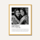 Personalized "Soul Sisters" Dictionary Definition Photo Frame | Custom sister Art custom Premium Wall Art Canvas by MeriDeewar