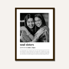 Personalized "Soul Sisters" Dictionary Definition Photo Frame | Custom sister Art custom Premium Wall Art Canvas by MeriDeewar