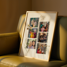 Personalized Vintage Film Strip Photo Collage Frame | Custom Nostalgia Art custom Premium Wall Art Canvas by MeriDeewar