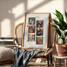 Personalized Vintage Film Strip Photo Collage Frame | Custom Nostalgia Art custom Premium Wall Art Canvas by MeriDeewar