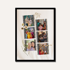Personalized Vintage Film Strip Photo Collage Frame | Custom Nostalgia Art custom Premium Wall Art Canvas by MeriDeewar
