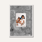 Personalized Vintage Newspaper Typography Photo Frame | Custom Eclectic Wall Art custom Premium Wall Art Canvas by MeriDeewar