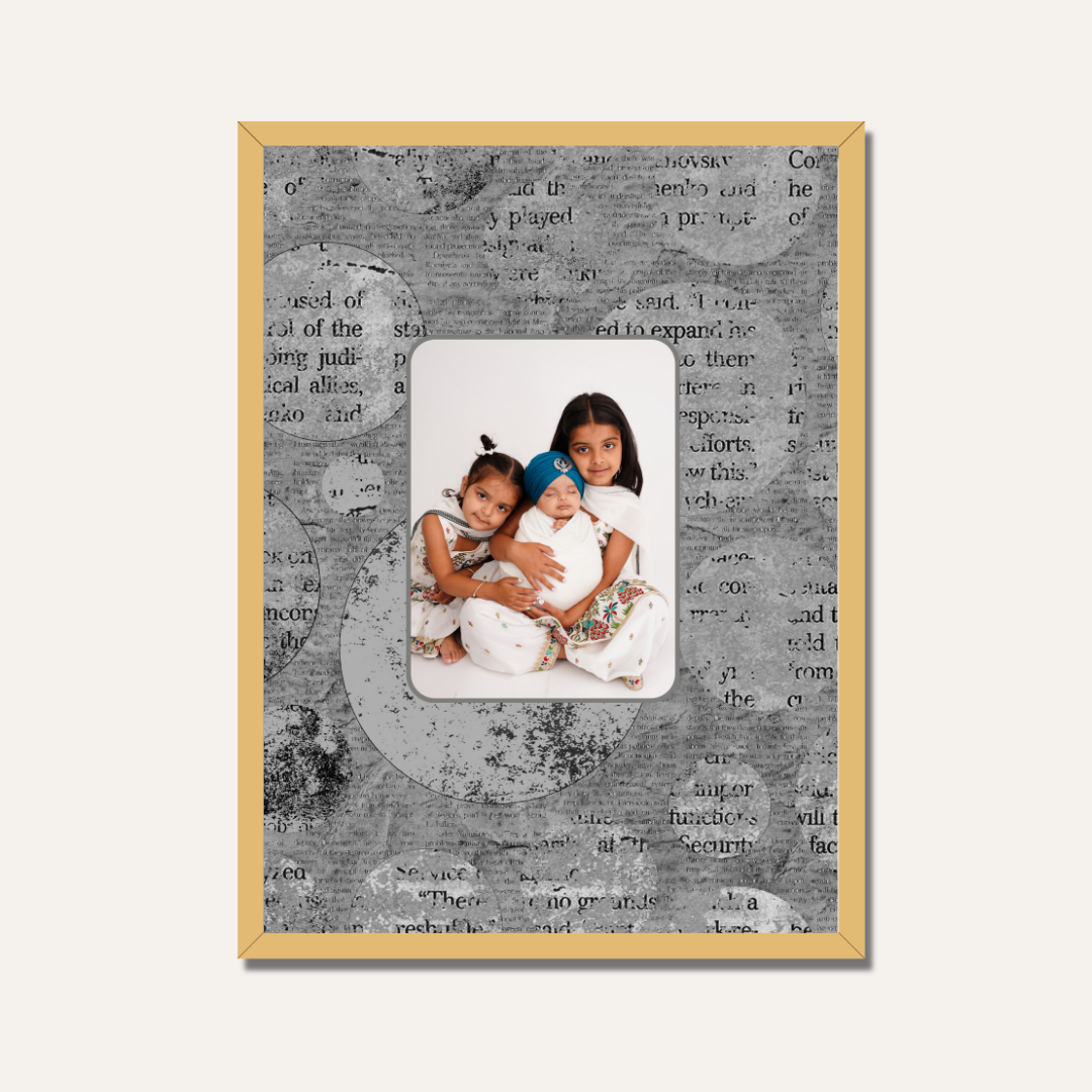 Personalized Vintage Newspaper Typography Photo Frame | Custom Eclectic Wall Art custom Premium Wall Art Canvas by MeriDeewar