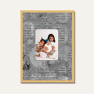 Personalized Vintage Newspaper Typography Photo Frame | Custom Eclectic Wall Art custom Premium Wall Art Canvas by MeriDeewar