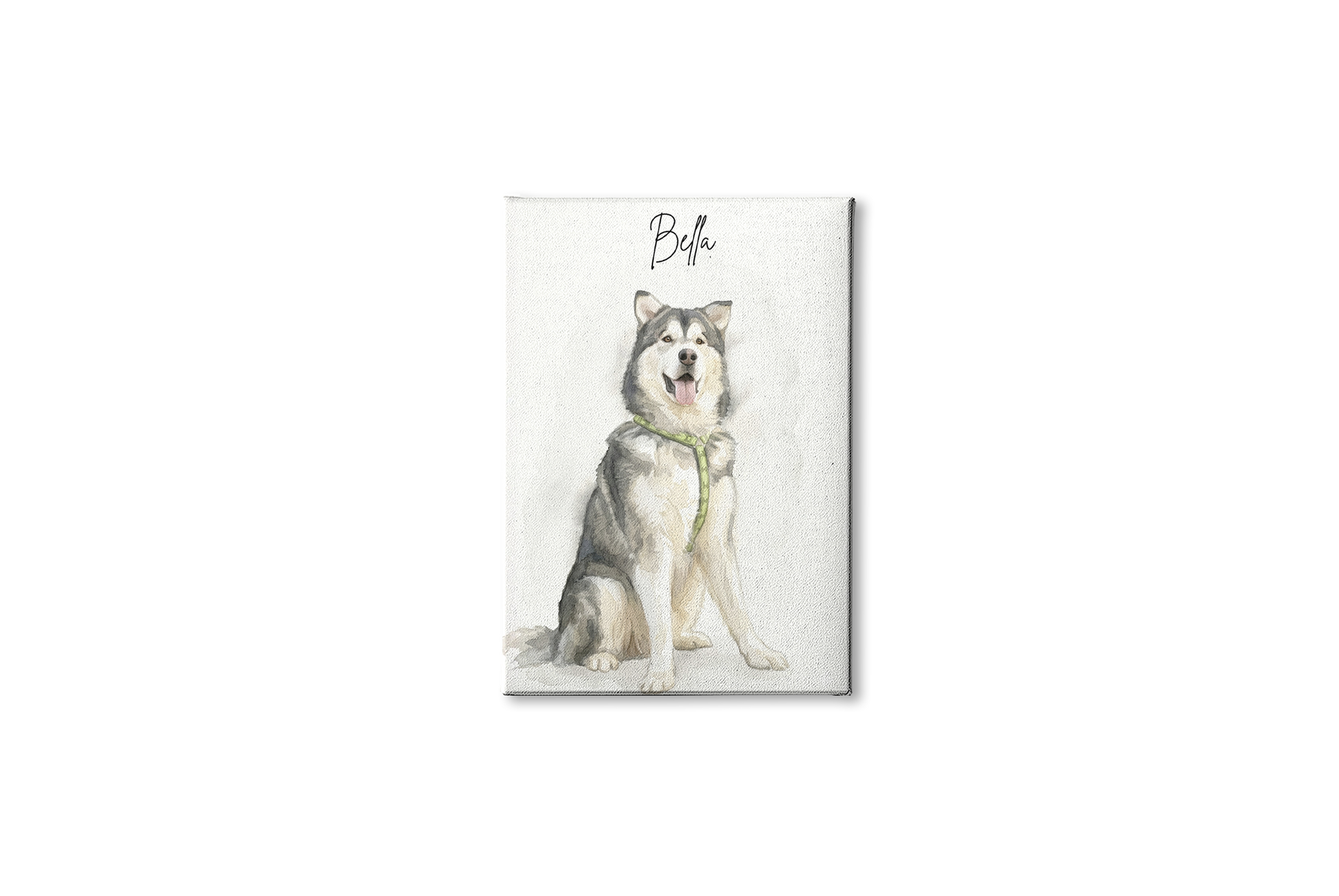 Personalized Watercolor Pet Portrait Frame | Custom Dog & Cat Illustration Art custom Premium Wall Art Canvas by MeriDeewar