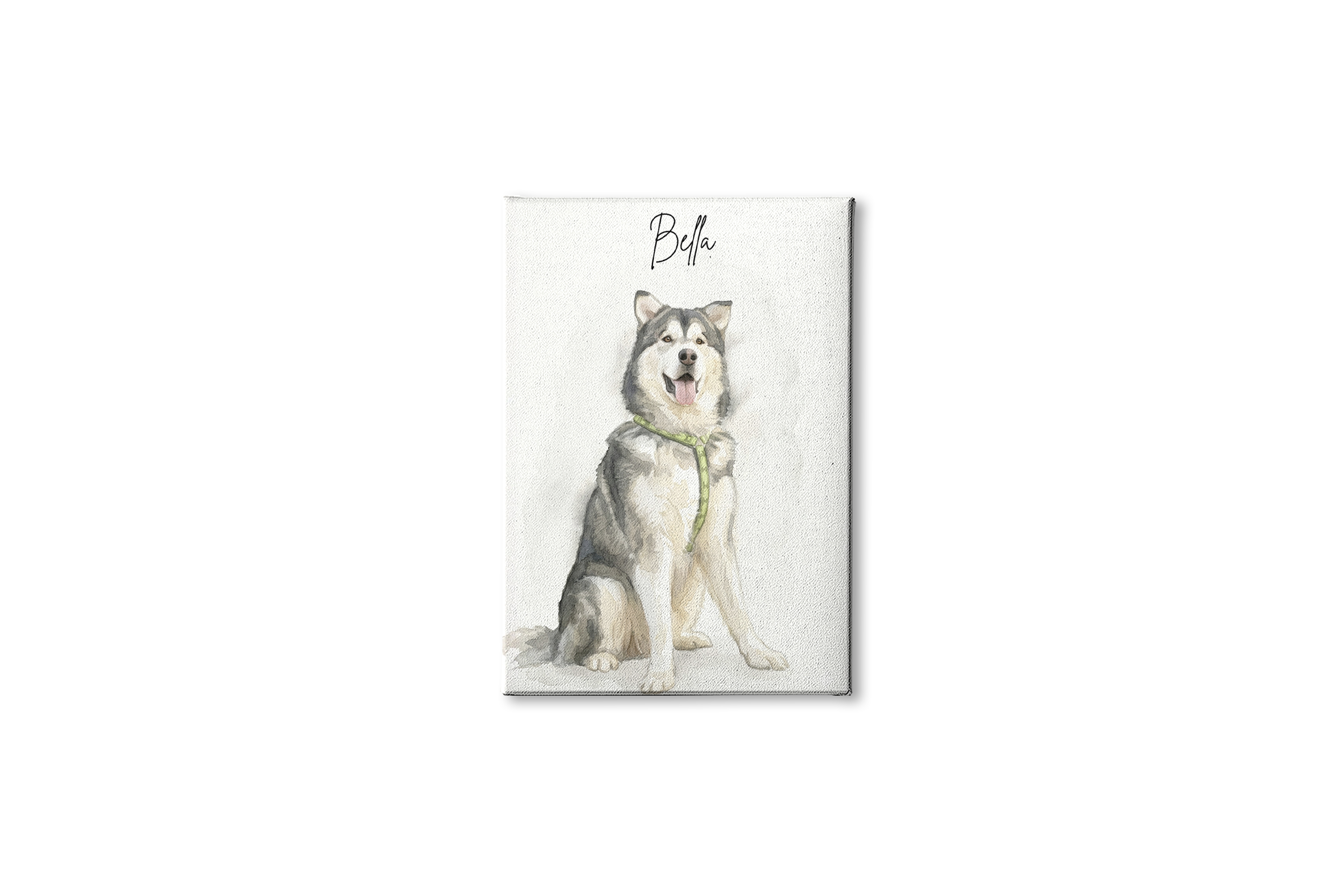 Personalized Watercolor Pet Portrait Frame | Custom Dog & Cat Illustration Art custom Premium Wall Art Canvas by MeriDeewar