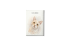 Personalized Watercolor Pet Portrait Frame | Custom Roman Numeral Pet Art custom Premium Wall Art Canvas by MeriDeewar