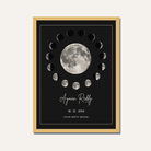 Personalized "Your Birth Moon" Phase Circle Frame | Custom Celestial Wall Art custom Premium Wall Art Canvas by MeriDeewar