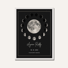 Personalized "Your Birth Moon" Phase Circle Frame | Custom Celestial Wall Art custom Premium Wall Art Canvas by MeriDeewar