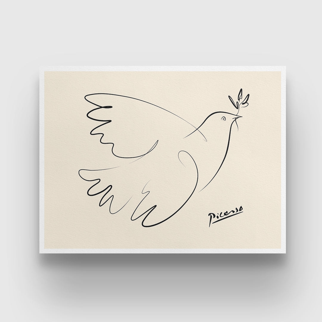 Picasso Dove of Peace 3 : 4 Horizontal New Premium Wall Art Canvas by MeriDeewar