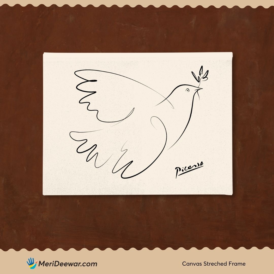 Picasso Dove of Peace 3 : 4 Horizontal New Premium Wall Art Canvas by MeriDeewar