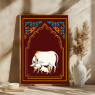 pichwai cow painting vastu 2 : 3 Vertical Premium Wall Art Canvas by MeriDeewar