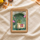 Pichwai Dwara | Sacred Cow Palace Gateway Heritage Framed Art Curate Pinewood Mix / Small Premium Wall Art Canvas by MeriDeewar