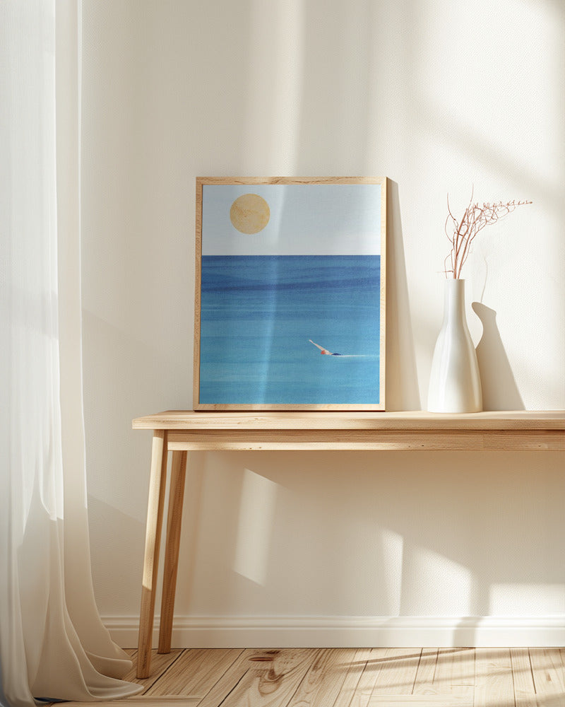 Ocean Elegance: Sea Swim Art Print for Home Decoration